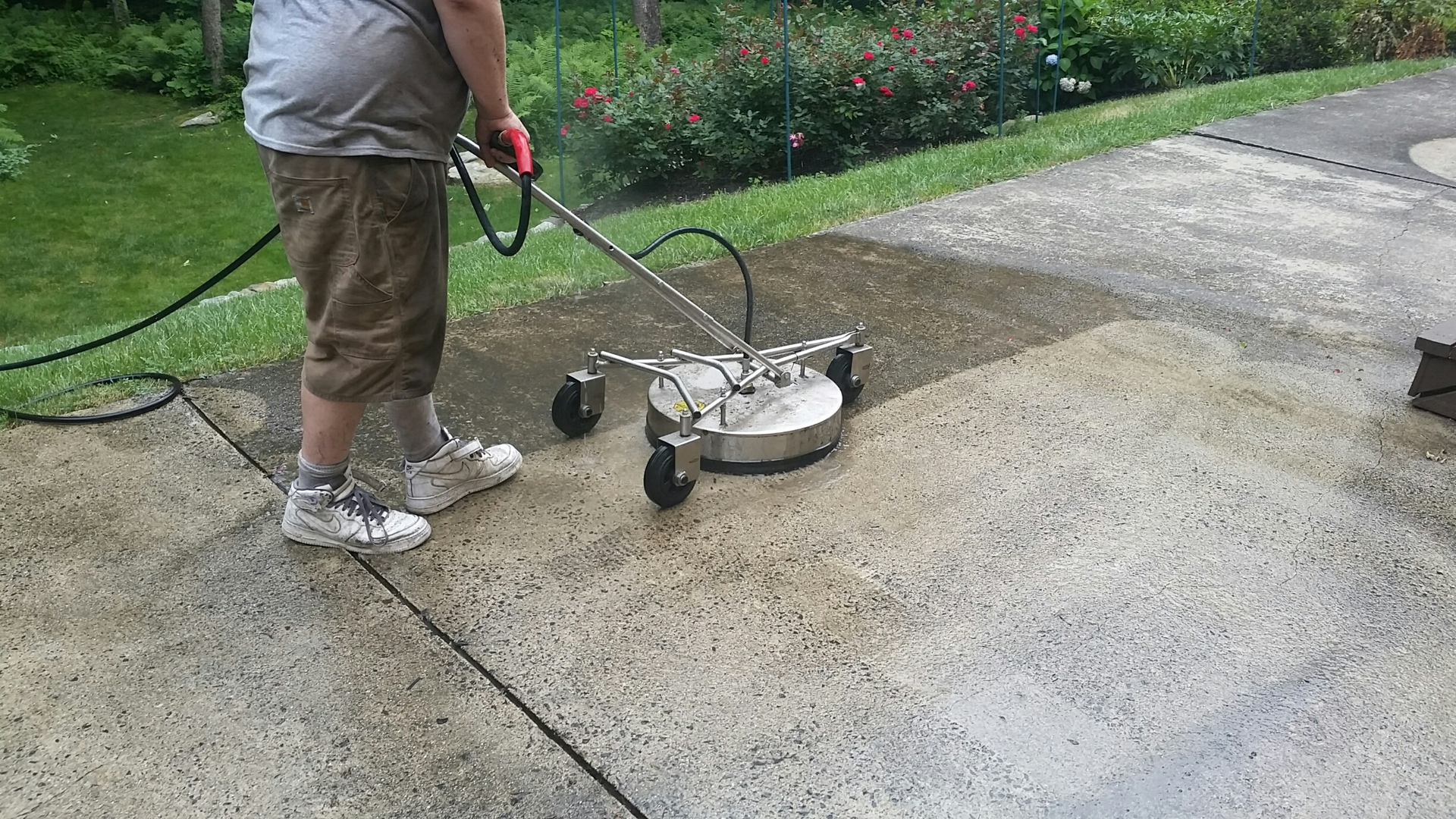 Completed exterior cleaning work by The Powerwash Guys