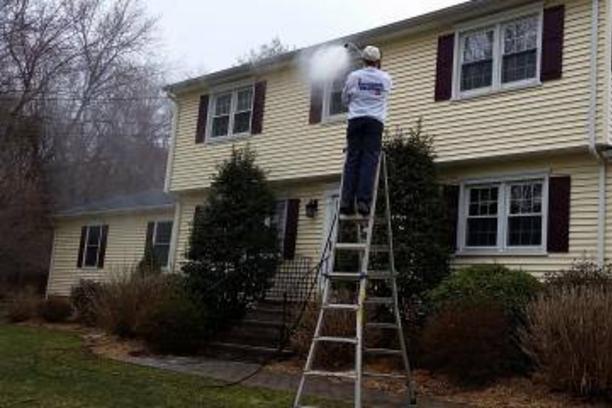 The Powerwash Guys crew at work in Middlesex County, CT