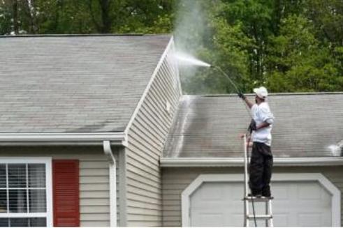 Completed exterior cleaning work by The Powerwash Guys
