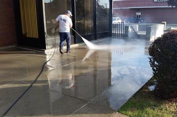 Completed exterior cleaning work by The Powerwash Guys